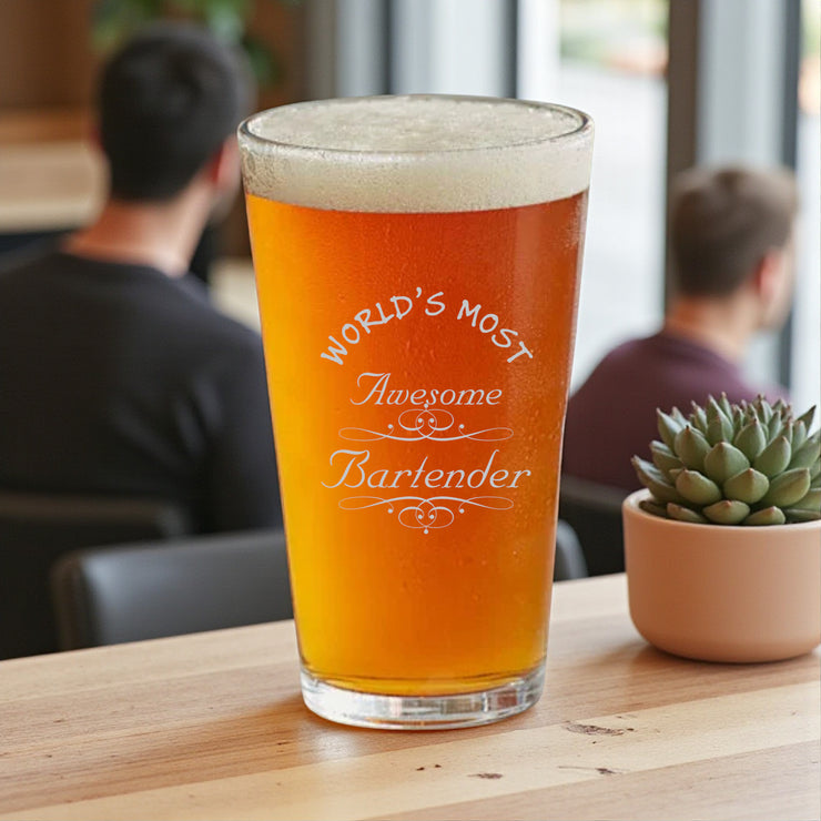 16oz Beer Mug - Worlds most awesome Bartender