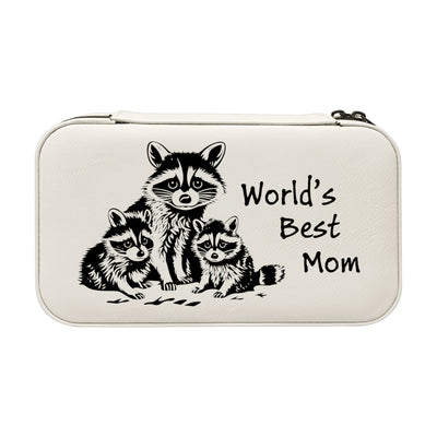 Jewelry Box 7x4 - CUSTOM - Worlds best mom with Raccoons