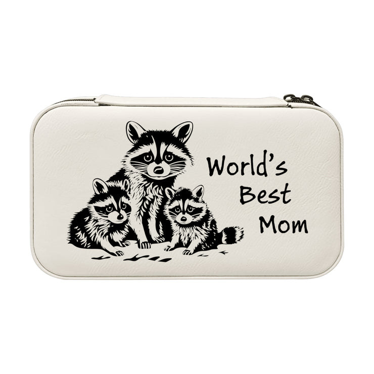 Jewelry Box 7x4 - CUSTOM - Worlds best mom with Raccoons