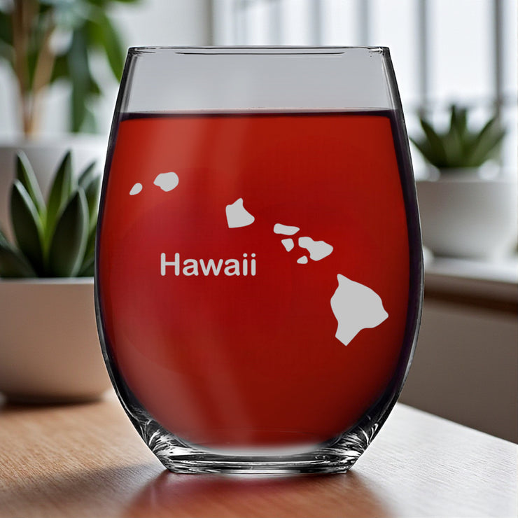 15oz Stemless Wine Glass - Hawaii