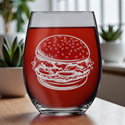 15oz Stemless Wine Glass - Hamburger