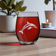 15oz Stemless Wine Glass - Dolphin