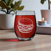 15oz Stemless Wine Glass - Hamburger