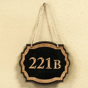 221b - Black Door Sign 5x6