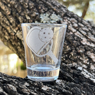 2oz PickleBall Shotglass LASER