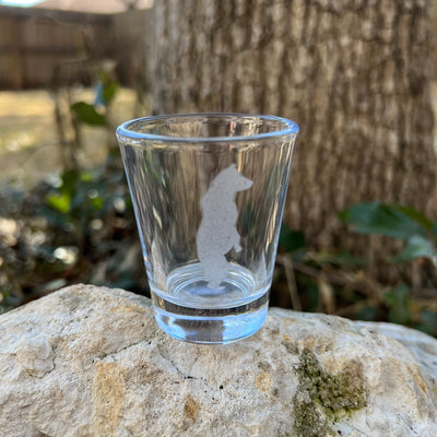 2oz Standing Polar Bear Shotglass LASER