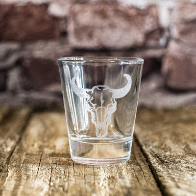 2oz Bull Skull Shot glass