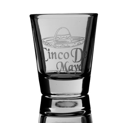 2oz Cinco De Mayo Shot Glass with Sombrero