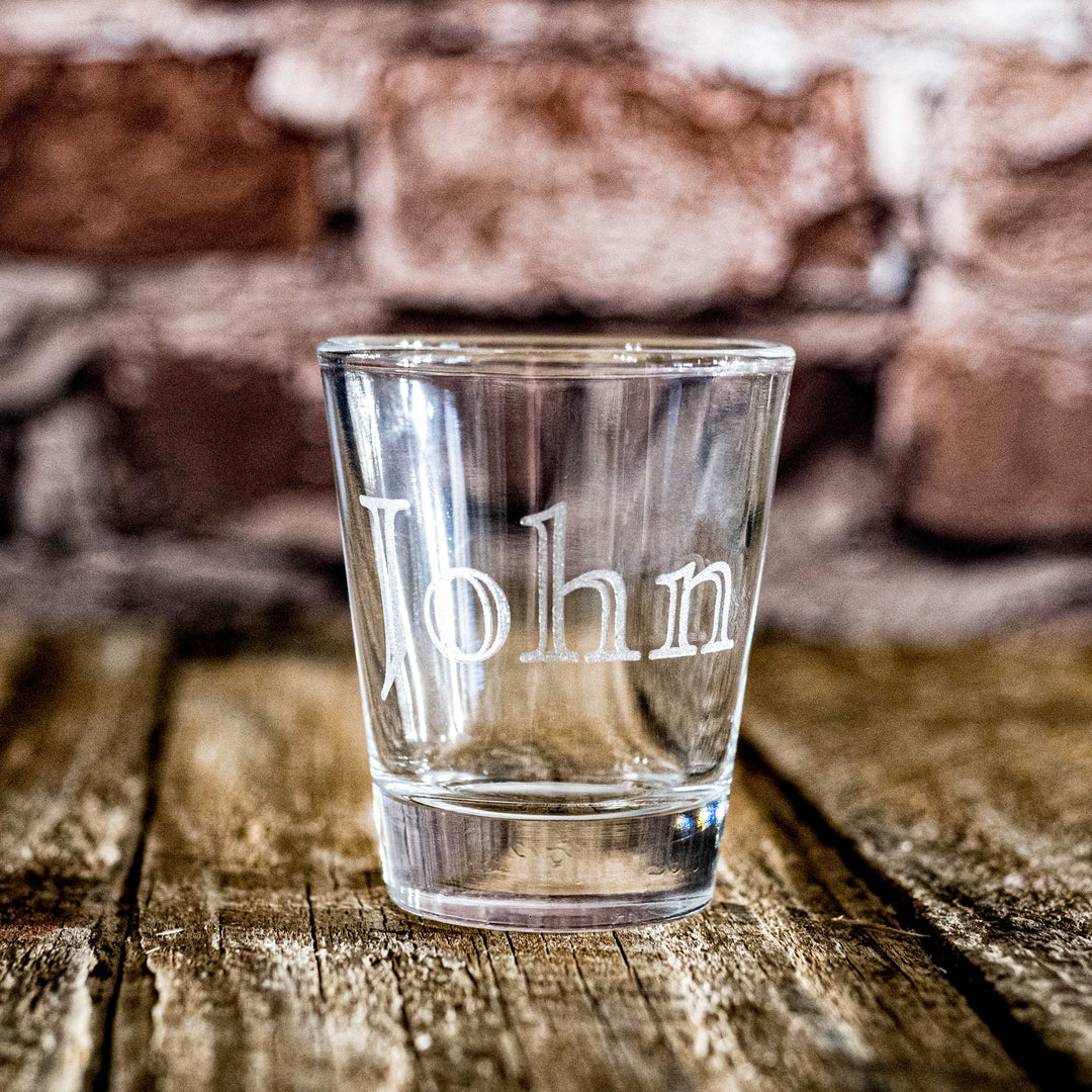 2oz Custom 1 Line Shot glass CUSTOM PERSONALIZED 2oz Custom 1 Line Shot glass CUSTOM PERSONALIZED