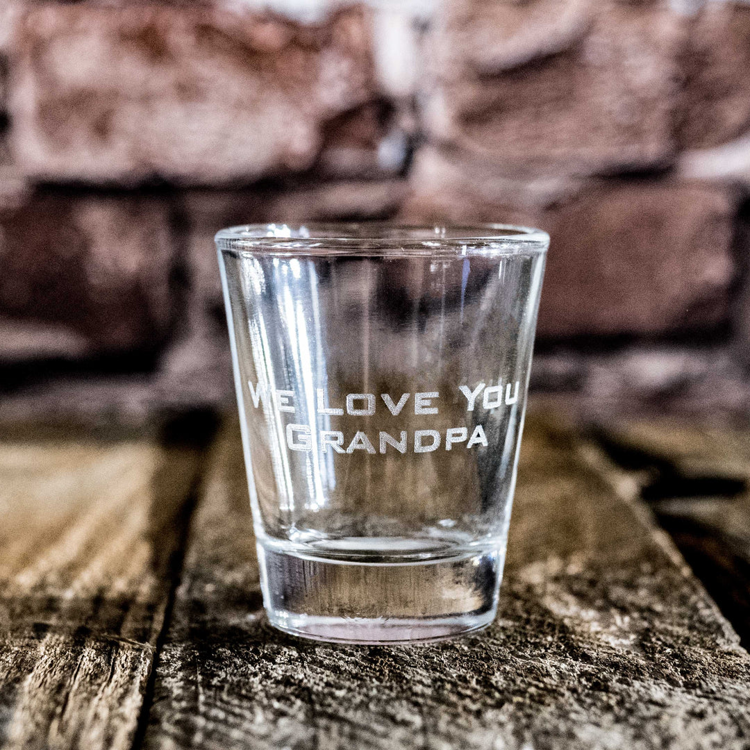 2oz Custom 2 Line Shot glass CUSTOM PERSONALIZED