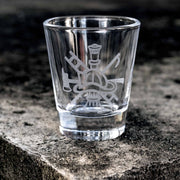 2oz Firefighter Emblem Shot glass