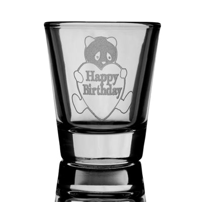 2oz Happy Birthday Panda shot glass
