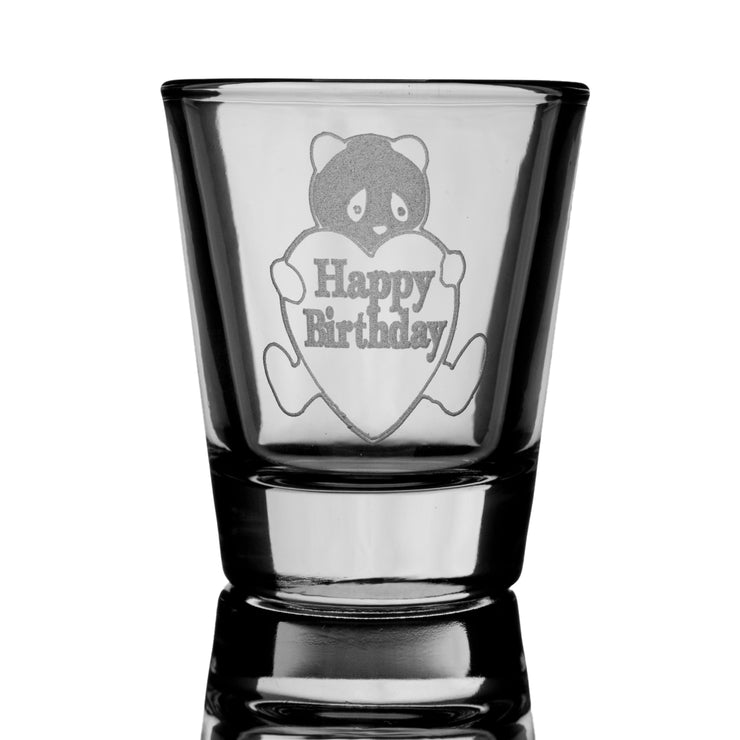 2oz Happy Birthday Panda shot glass