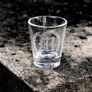 2oz Personalized Laurel with Initial Custom Shot glass