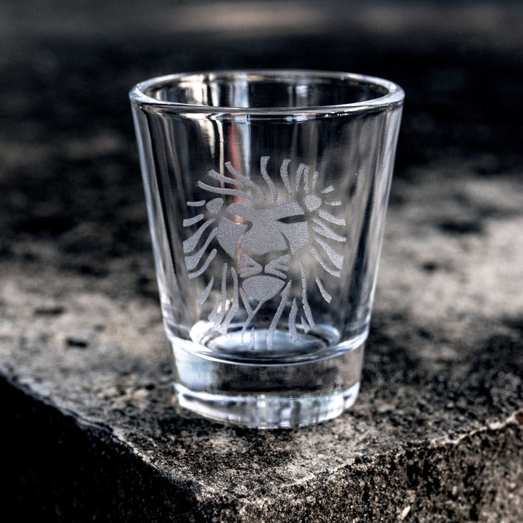 2oz Lion Portrait Shot glass