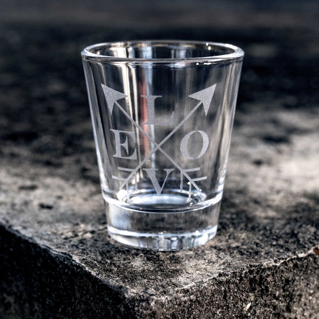 2oz Love Arrows Shot glass 2oz Love Arrows Shot glass