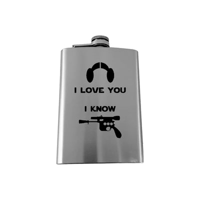8oz I Love you I know Stainless Steel Flask
