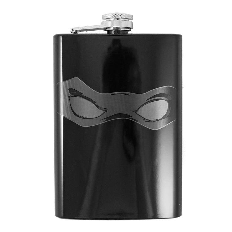 8oz BLACK Ninja Mask Flask