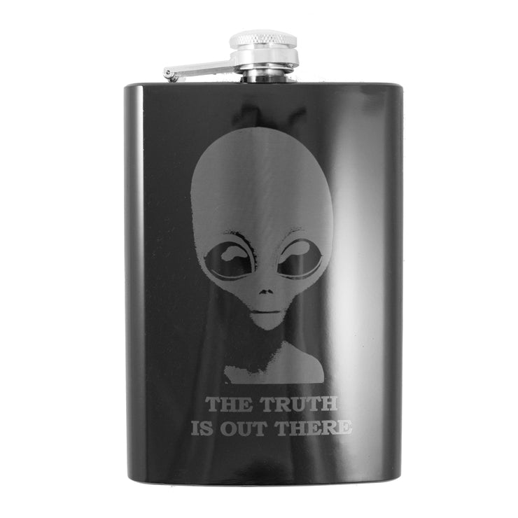 8oz BLACK The Truth is Out There Flask