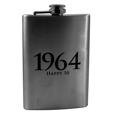 8oz 1964 Happy 50 Stainless Steel Flask