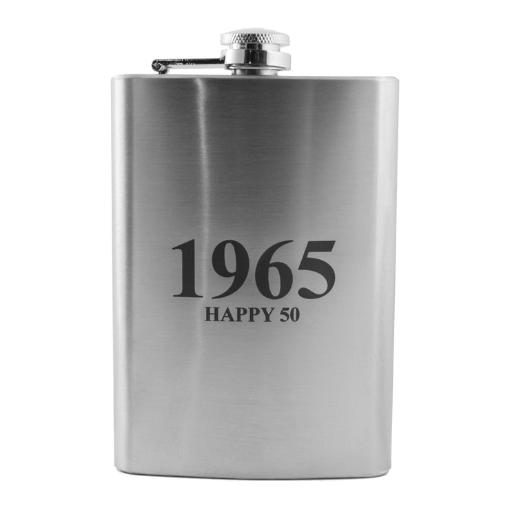 8oz 1965 Happy 50 Stainless Steel Flask