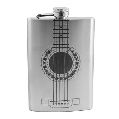 8oz Acoustic Guitar Stainless Steel Flask