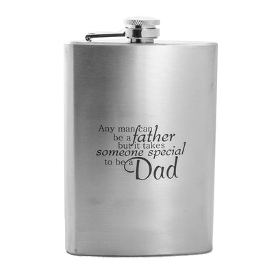 8oz Any Man Can Be a Father Stainless Steel Flask