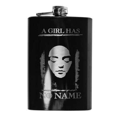 8oz BLACK A Girl Has No Name Flask