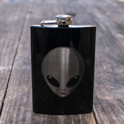 8oz BLACK Alien Flask