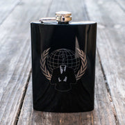 8oz BLACK Anonymous Flask