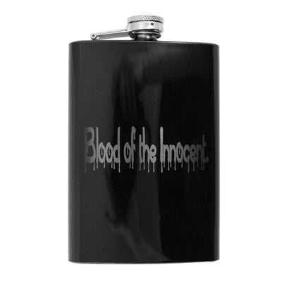 8oz BLACK Blood of the Innocent Flask