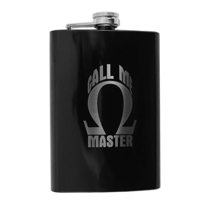 8oz BLACK Call Me Ohm Master Flask