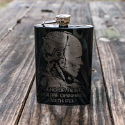 8oz BLACK Dead or Alive Flask