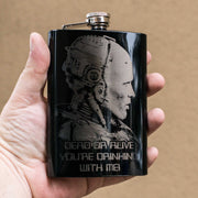 8oz BLACK Dead or Alive Flask