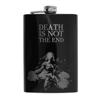 8oz BLACK Death Is Not the End Flask