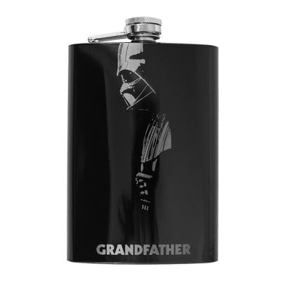 8oz BLACK Grandfather Flask