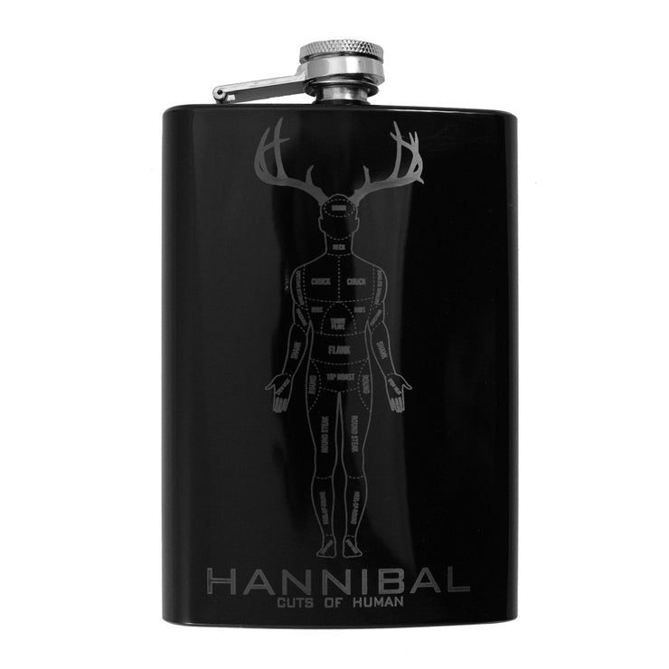 8oz BLACK Hannibal Flask