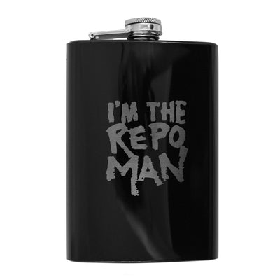 8oz BLACK I'm the Repo Man Flask