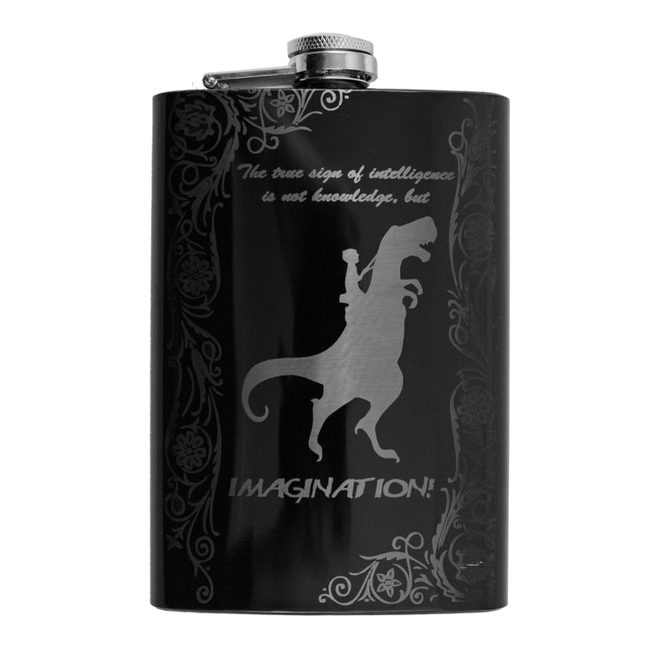 8oz BLACK Imagination Flask