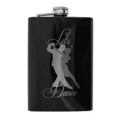 8oz BLACK Let's Dance Flask