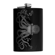 8oz BLACK Steampunk Octopus Flask