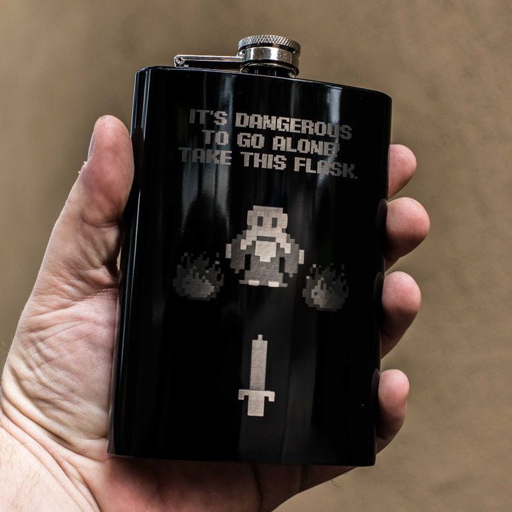 8oz BLACK Take This Flask