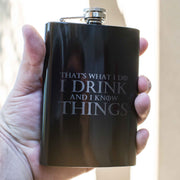 8oz BLACK That's What I Do Flask