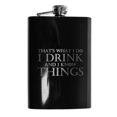 8oz BLACK That's What I Do Flask