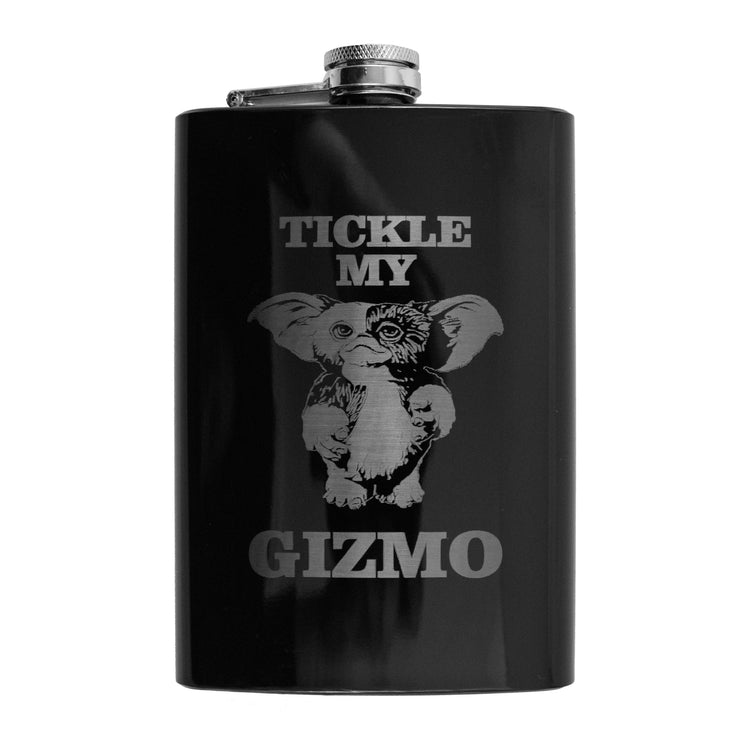 8oz BLACK Tickle My Gizmo Flask