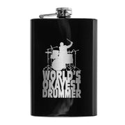8oz World's Okayest Drummer Stainless Steel Flask