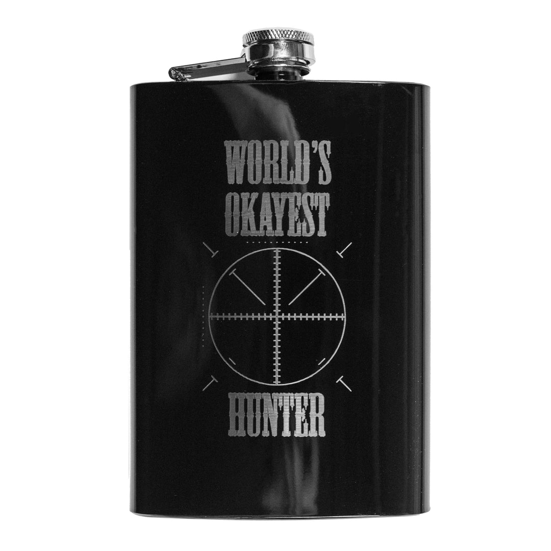 8oz BLACK World's Okayest Banker Flask 8oz BLACK World's Okayest Banker Flask
