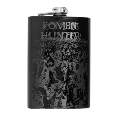 8oz BLACK Zombie Hunter Flask