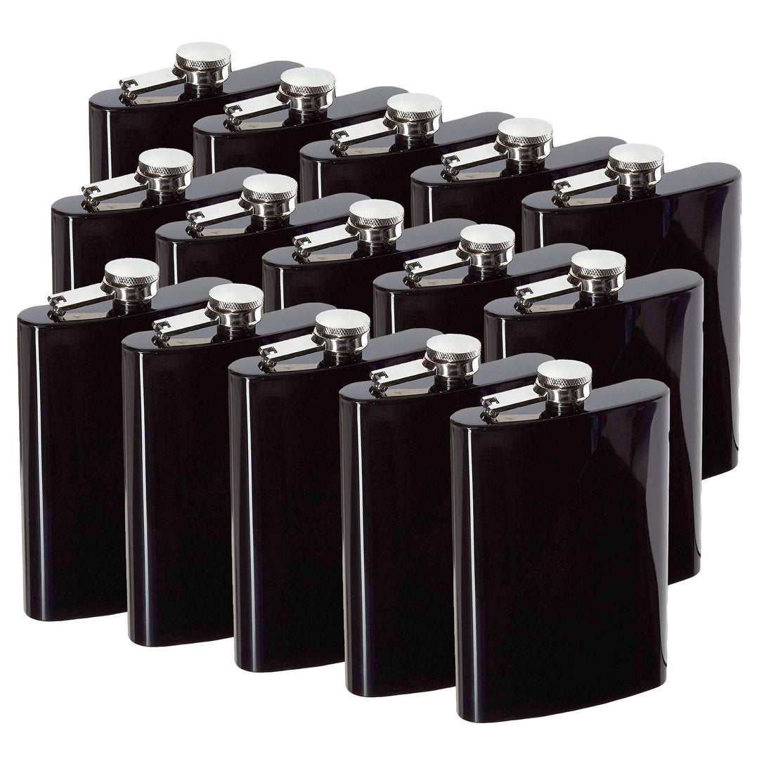 Hip Flask Plus Stainless Steel 8oz Black Flask - Kraken