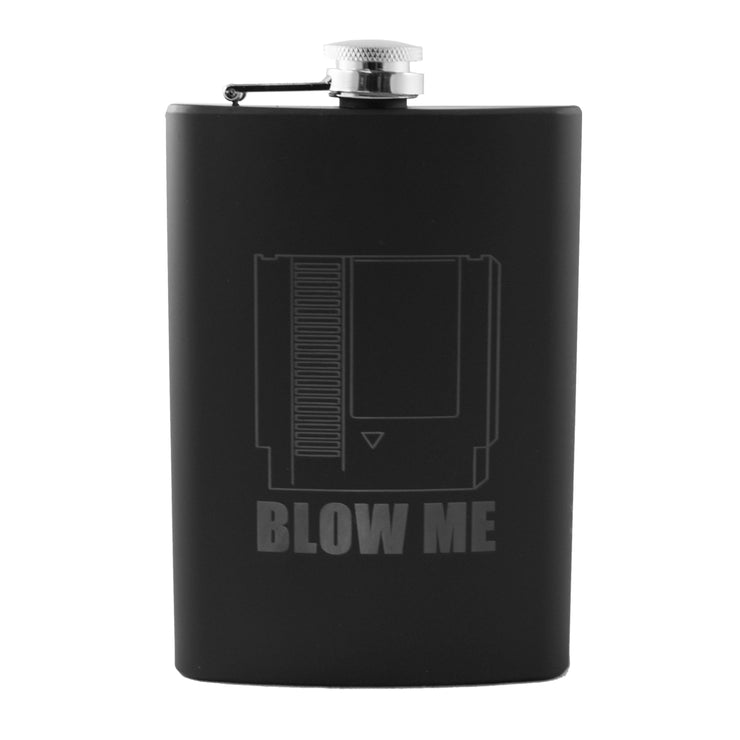 8oz BLACK Blow Me Cartridge Flask